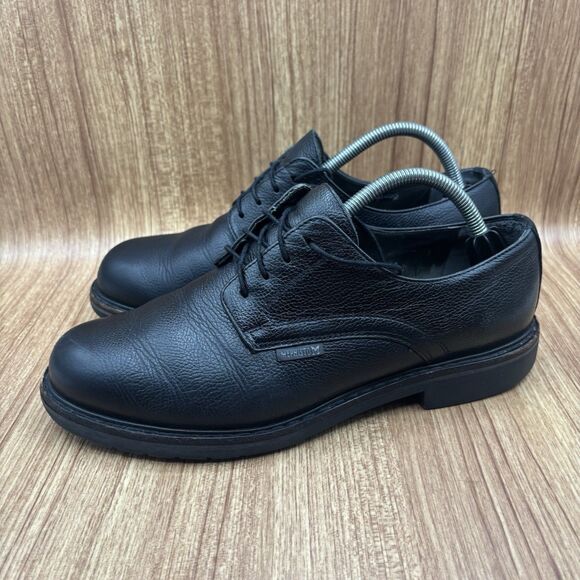Mephisto Marlon Plain Toe Oxford Men’s Size 8 Black Grain Leather Lace Shoes - Picture 4 of 10